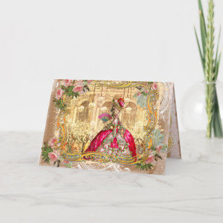 Marie Antoinette Versailles Pink Party Cards