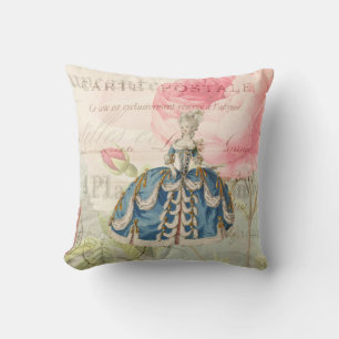 Marie Antoinette Vintage French Throw Pillow
