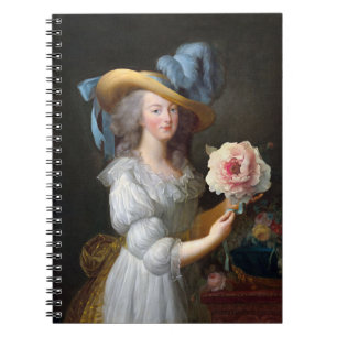 Marie Antoinette with a pink peony Notebook
