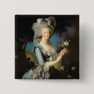 Marie Antoinette with a Rose, 1783 15 Cm Square Badge