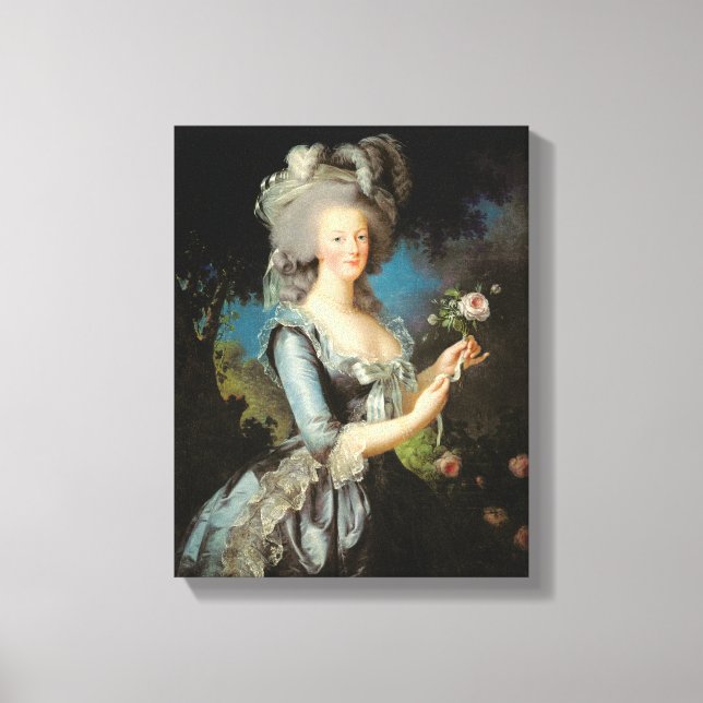 Marie Antoinette  with a Rose, 1783 Canvas Print (Front)
