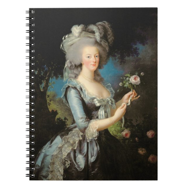 Marie Antoinette with a Rose, 1783 Spiral Notebook (Front)