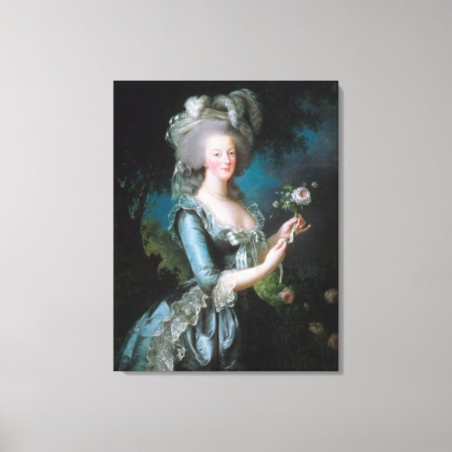 Marie Antoinette with a Rose by Elisabeth Le Brun  Canvas Print (Front)