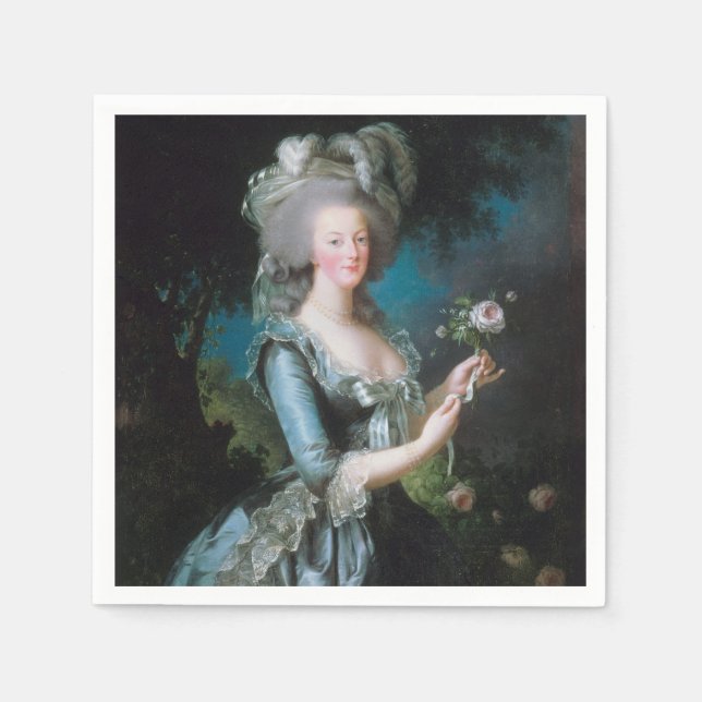 Marie Antoinette with a Rose by Elisabeth Le Brun  Napkin (Front)