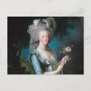 Marie Antoinette with a Rose by Elisabeth Le Brun  Postcard
