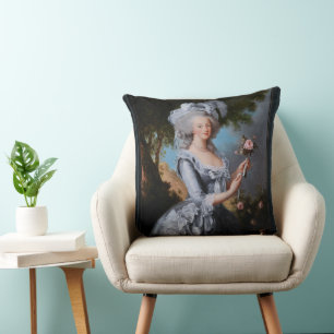 Marie Antoinette With A Rose Cushion