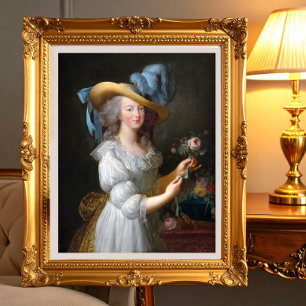 Marie Antoinette with a rose Photo Print