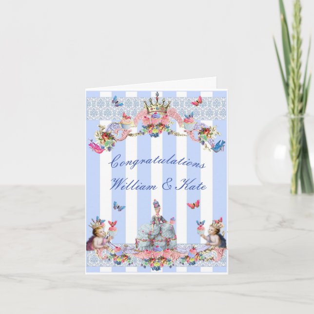 Marie Antoinette with Angels  Announcement (Front)