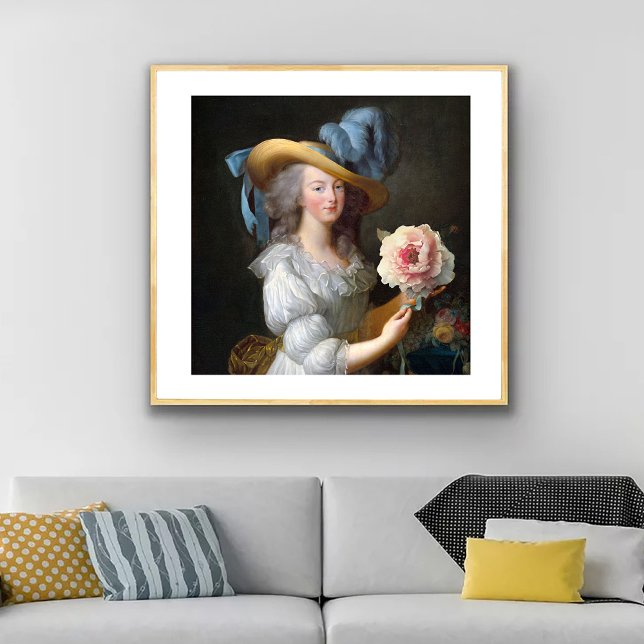 Marie Antoinette with Pink Anemone Flower Poster (Creator Uploaded)