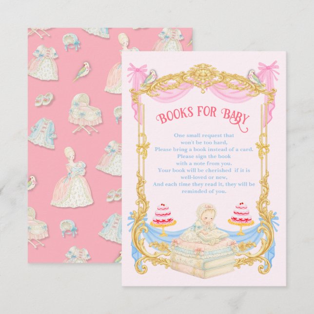 Marie Antoniette Let them eat cake Books for Baby Invitation (Front/Back)