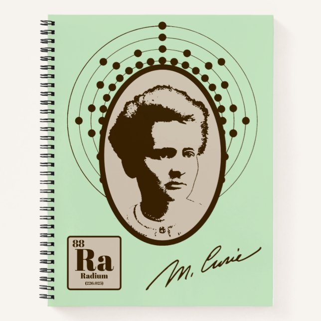 Marie Curie - Mint Notebook (Front)