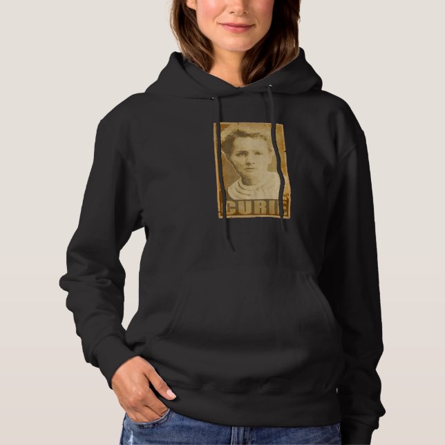 Marie Curie Torn Propaganda Poster Hoodie (Front)