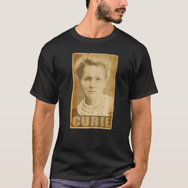 Marie Curie Torn Propaganda Poster T-Shirt (Front)