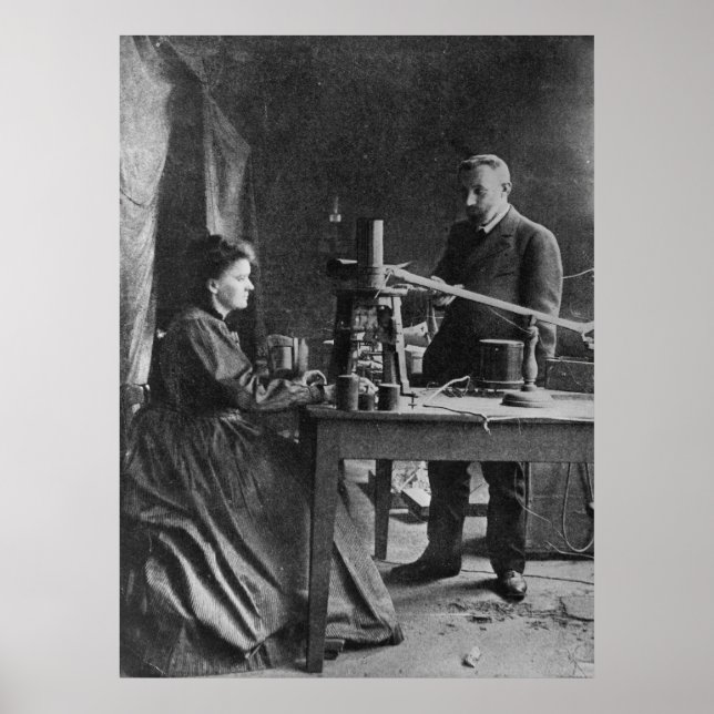 Marie Curie with husband Poster (Front)