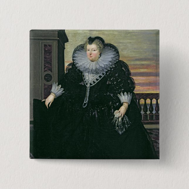 Marie de Medici  Queen of France, 1617 15 Cm Square Badge (Front)
