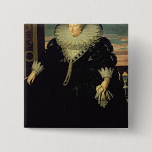 Marie de Medici  Queen of France, 1617 15 Cm Square Badge