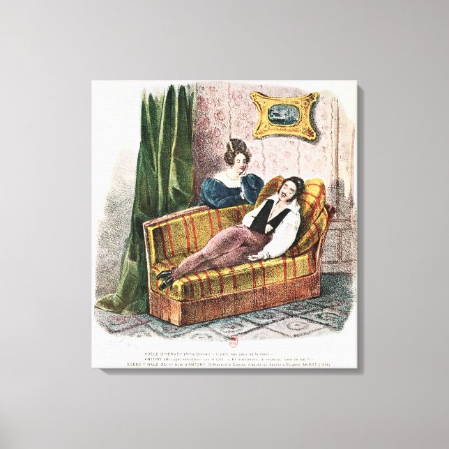 Marie Dorval  in the role of Adele d'Hervey Canvas Print (Front)
