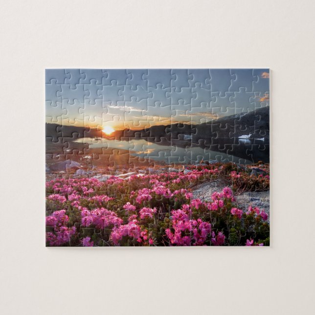 Marie Lakes Sunrise - John Muir Trail - Ansel Adam Jigsaw Puzzle (Horizontal)