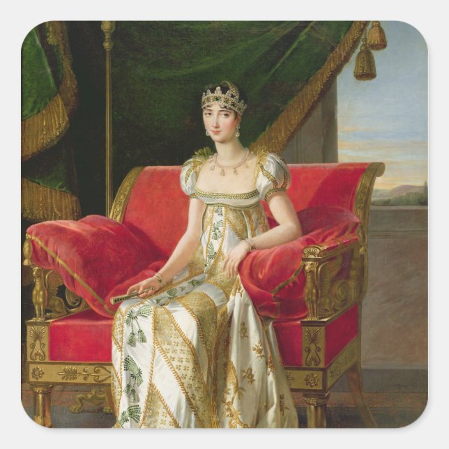 Marie Pauline Bonaparte  Princess Borghese, 1808 Square Sticker (Front)