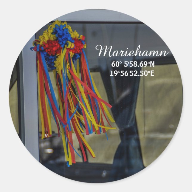 Mariehamn, Åland Classic Round Sticker (Front)