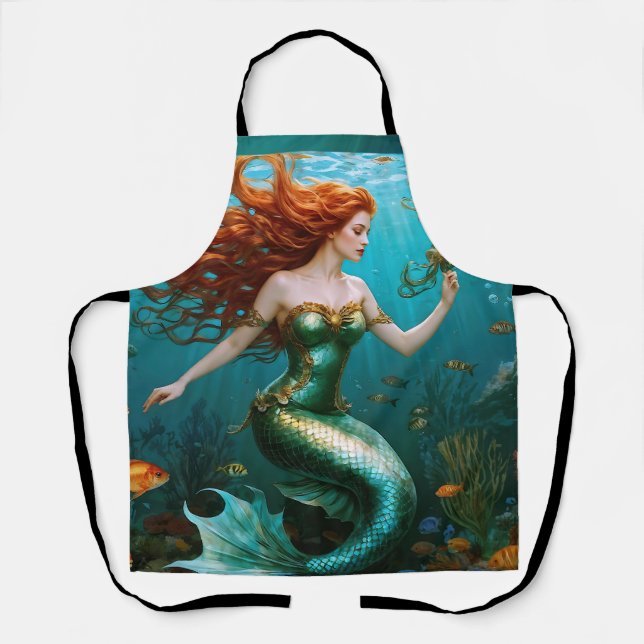 “Marielle” – Beautiful Dancing Mermaid Apron (Front)