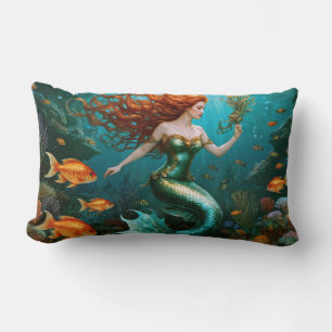 “Marielle” – Beautiful Dancing Mermaid Lumbar Cushion