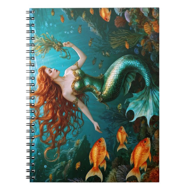 “Marielle” – Beautiful Dancing Mermaid Notebook (Front)
