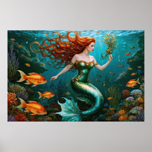 “Marielle” – Beautiful Dancing Mermaid Poster (Front)