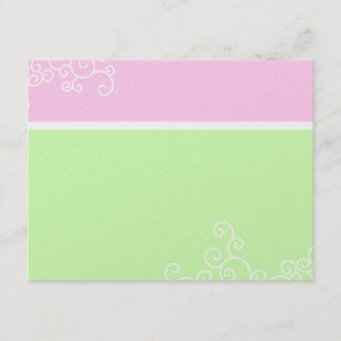 Marielle Shimmer Bat Mitzvah Wedding RSVP lime Card
