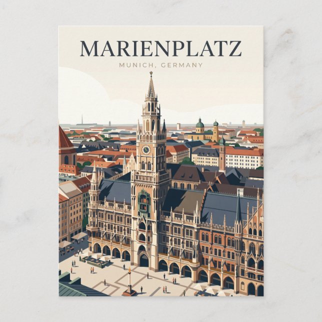 Marienplatz Munich Germany Postcard (Front)