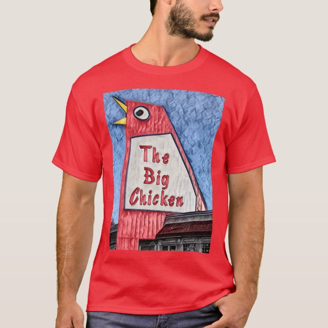 Marietta Georgia Big Chicken restaurant painting T-Shirt (Front)