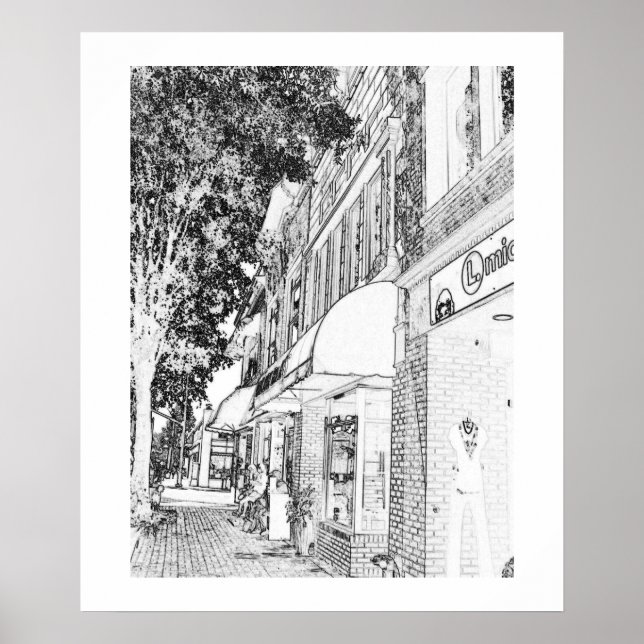 Marietta Square Shops Town Square Small Town Poster (Front)