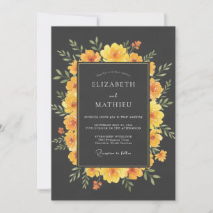 Marigold Bold Botanical Wedding Invitation