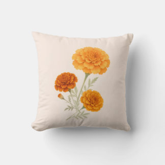 Marigold Bouquet Throw Pillow