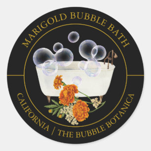 Marigold Bubble Bath label