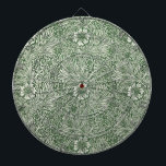Marigold (by William Morris) Dartboard<br><div class="desc">This design features a pattern created by British artist William Morris (1834–1896), founder of the Arts and Crafts movement. It is a floral design of marigold flowers and foliage on a green background. The original pattern was created by Morris & Co. in 1875.</div>