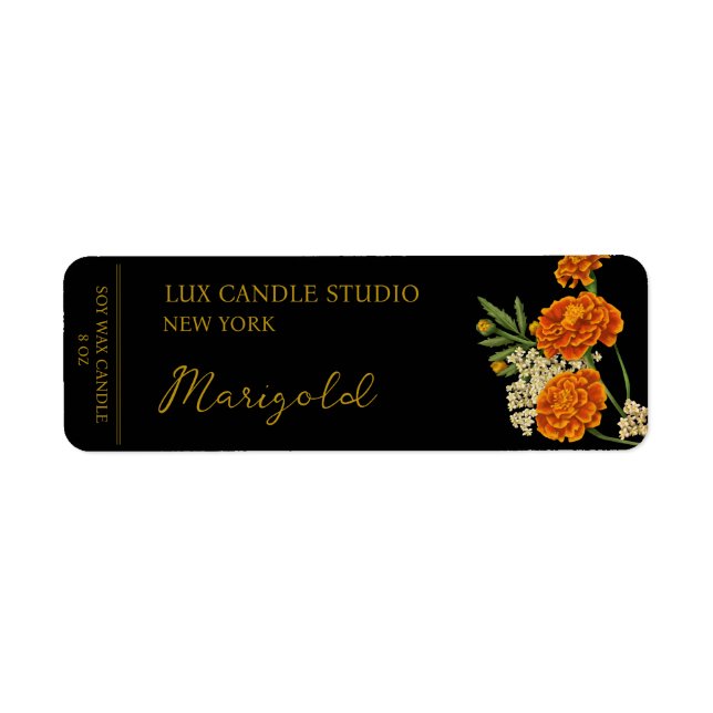 Marigold Candle Label (Front)