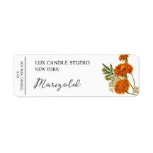 Marigold Candle Label