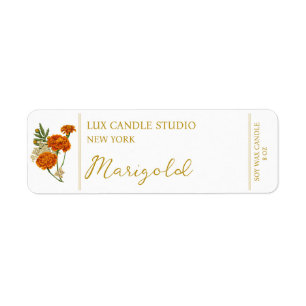 Marigold Candle Label