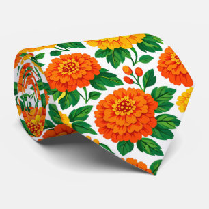 Marigold Fiesta Necktie (Green Back)