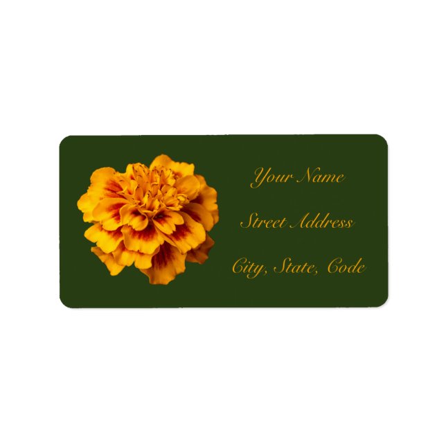 Marigold Floral Address Labels (Front)