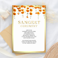 Marigold Floral South Indian Wedding Sangeet