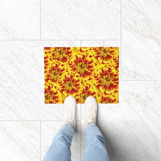 Marigold Flower Doormat (Indoor)