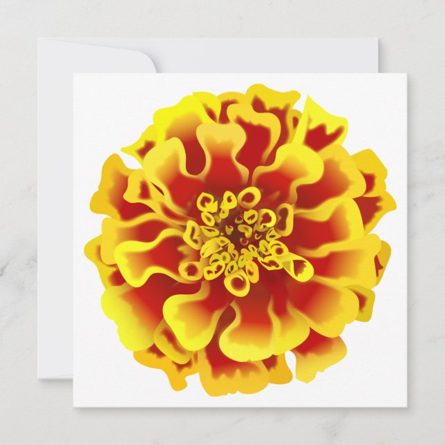Marigold Flower Invitation (Front)