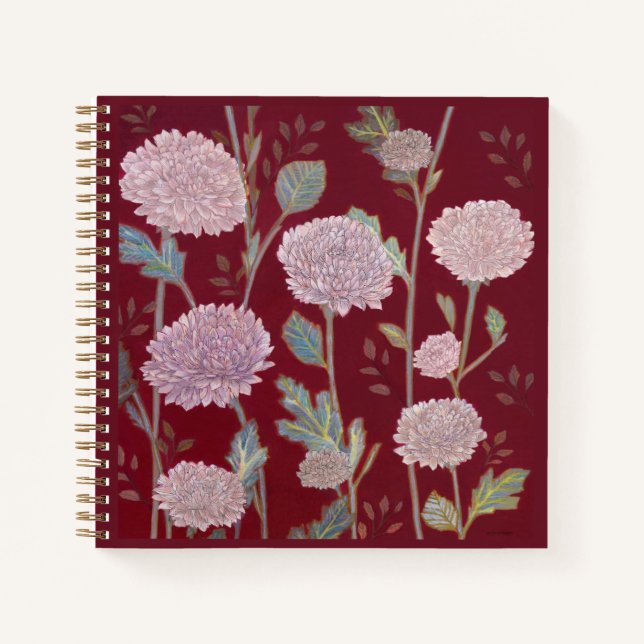 Marigold Flower Pattern Notebook (Front)