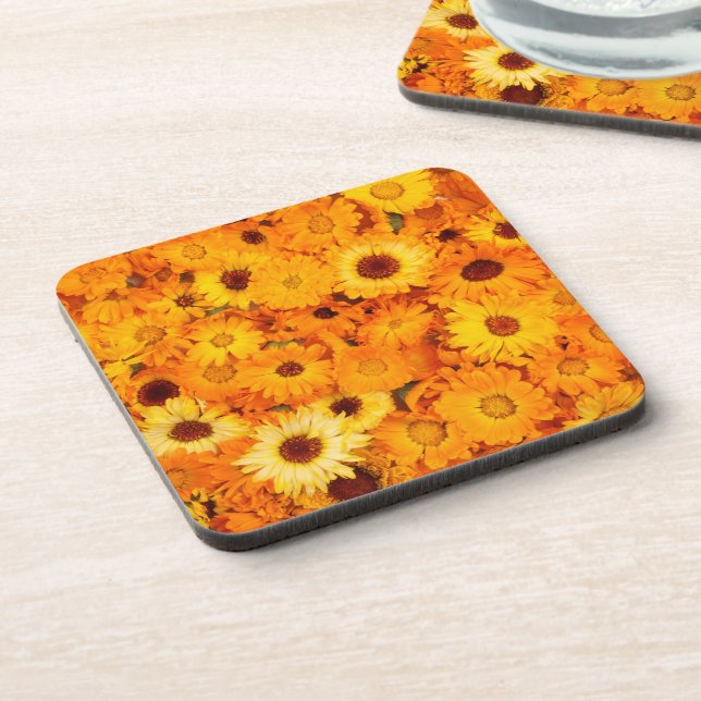 Marigold Flowers Coaster (Left Side)