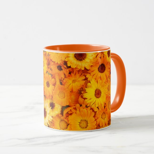 Marigold Flowers Mug (Front Right)