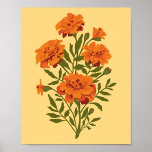 Marigold Flowers Poster