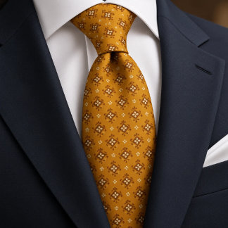 Marigold Gold Medallion Foulard Tie