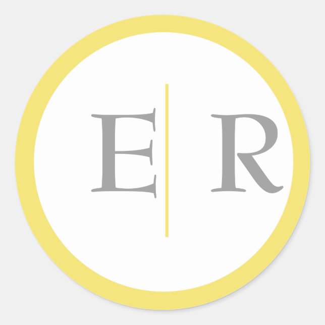 Marigold Monogram Stickers (Front)